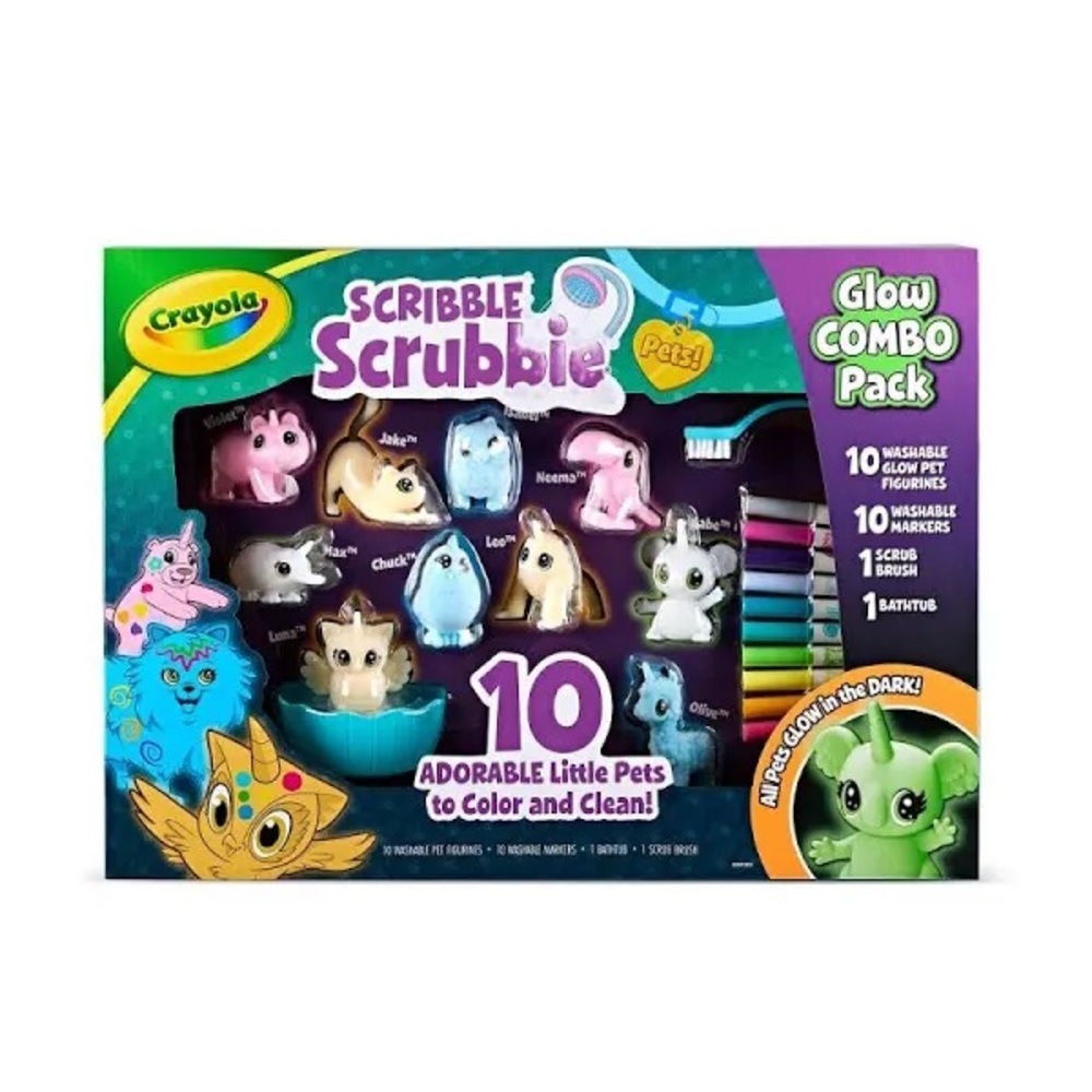 Crayola Scribble Scrubbies Glow Combo Drawing and Coloring Kit
